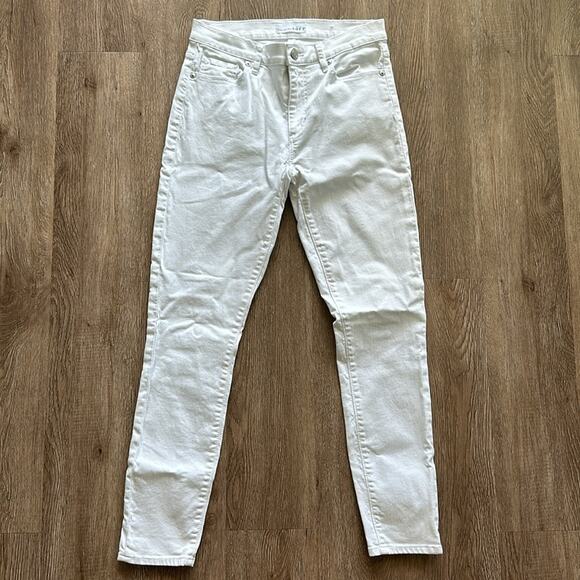 LOFT Modern High Waist Skinny Ankle Jeans White Size 0 - Picture 2 of 7